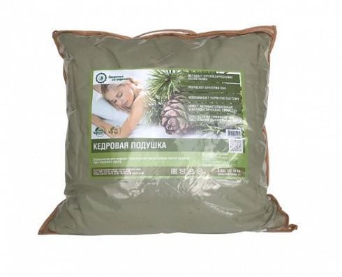 Кедровая подушка с наполнителем из пленки ядра кедрового ореха